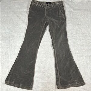 Lucky Brand Corduroy Flare Pants Gray Women's Size 27 Bell Bottom Casual